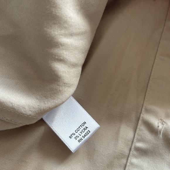 Banana Republic Cotton Non-Iron Tailored Beige Button Down Size 14 - Picture 7 of 8